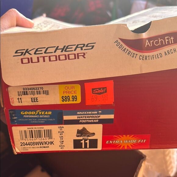 Skechers Men's Arch Fit Recon Romar Hiking Shoes in Khaki Size 11 Wide & regular - Picture 3 of 8